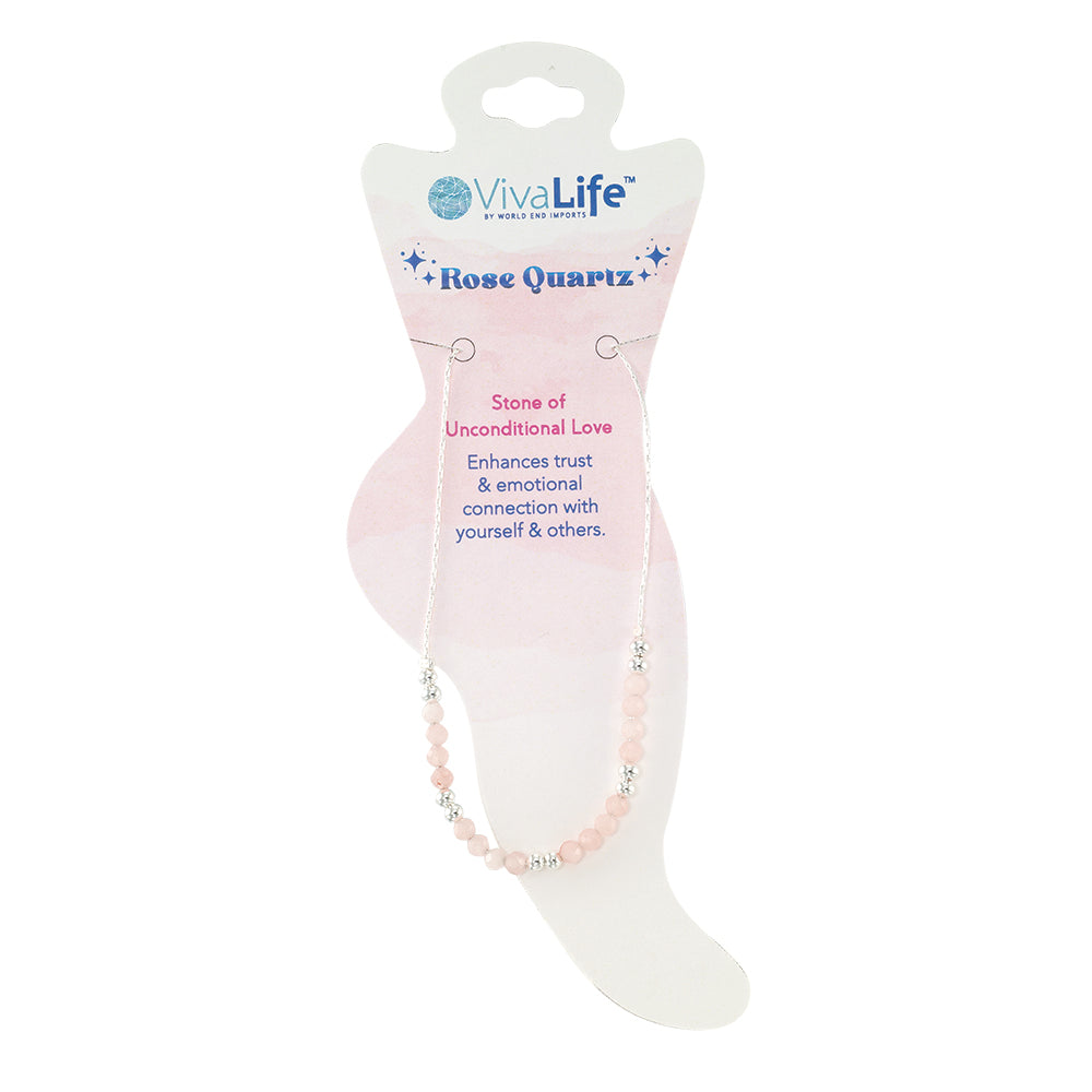Silver Chain Stone Anklet