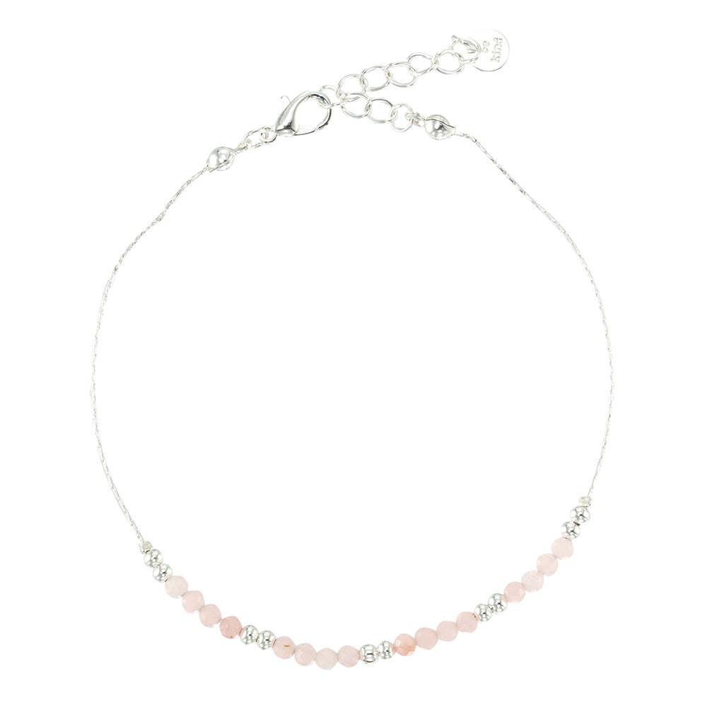 Silver Chain Stone Anklet