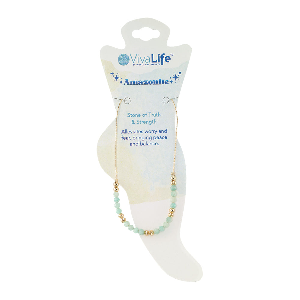 Gold Chain Stone Anklet