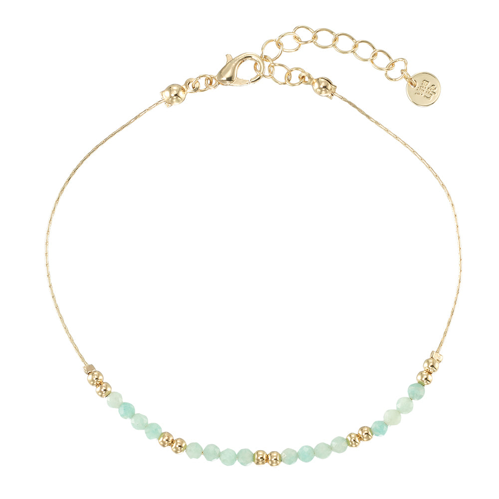Gold Chain Stone Anklet