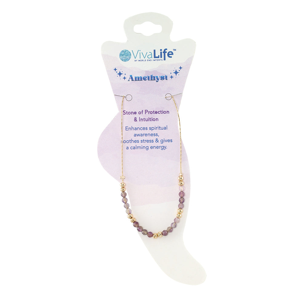 Gold Chain Stone Anklet