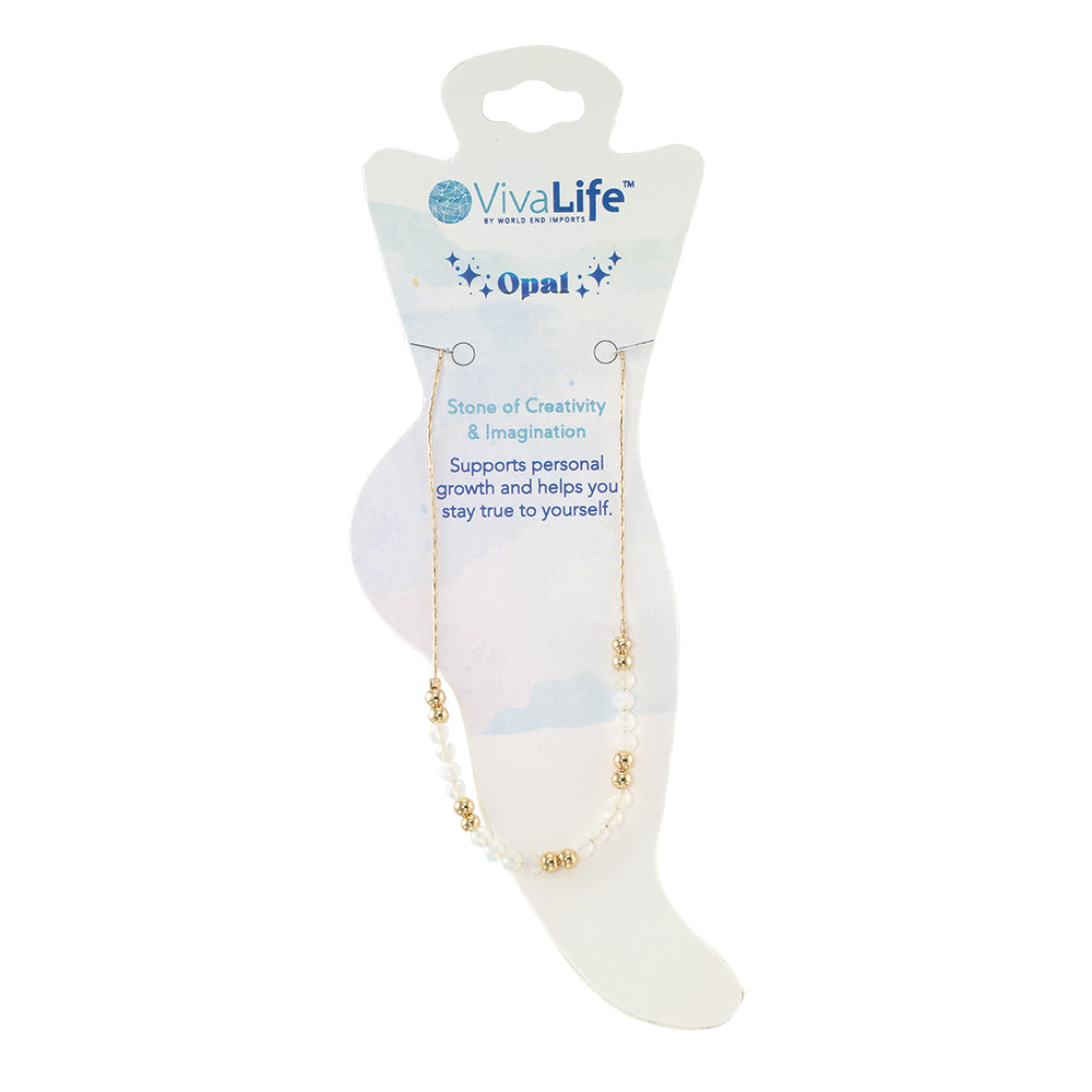 Gold Chain Stone Anklet