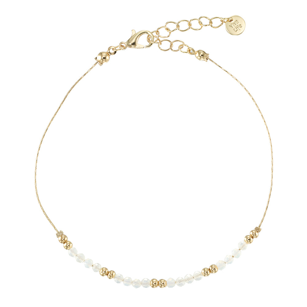 Gold Chain Stone Anklet