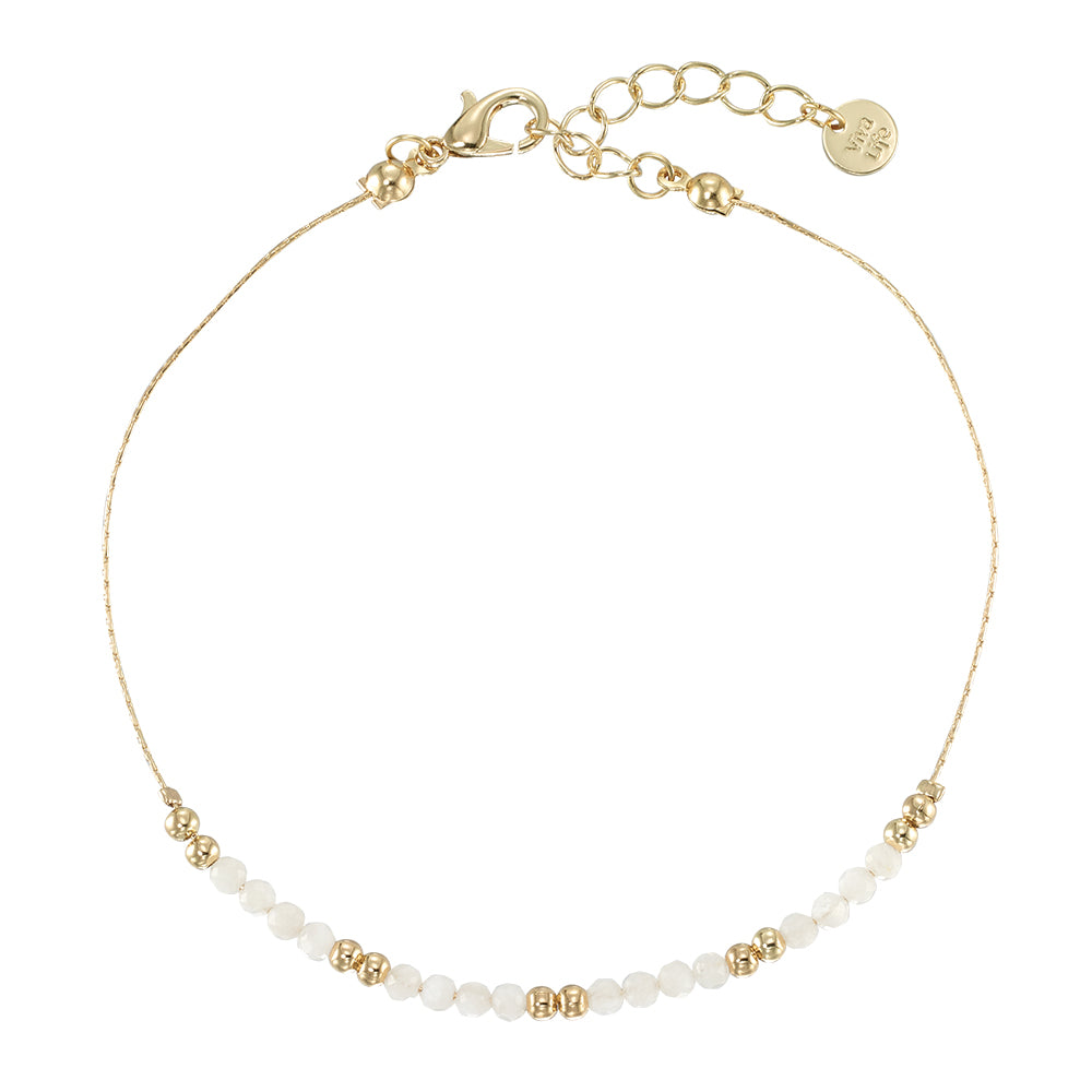 Gold Chain Stone Anklet
