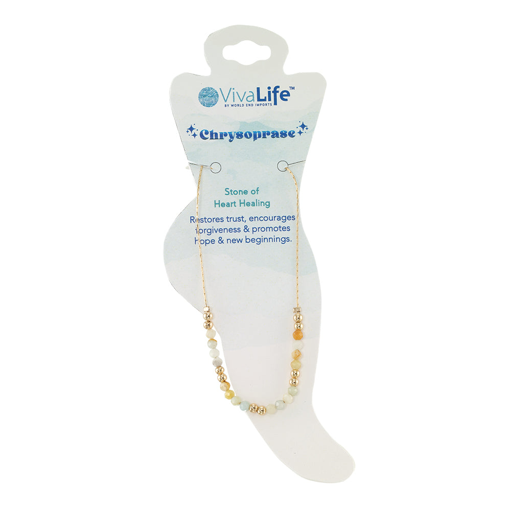 Gold Chain Stone Anklet