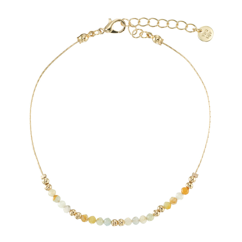 Gold Chain Stone Anklet