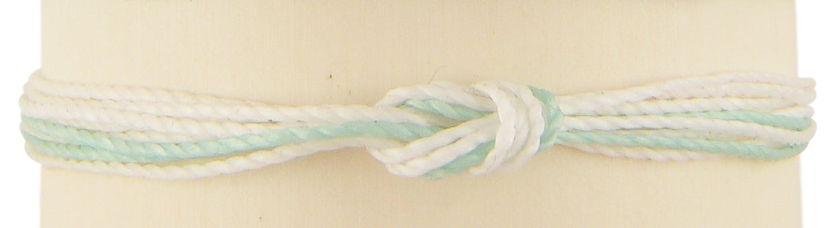 Blue Hues Handmade Wax Cord Reef Knot Anklet