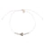 "Give Back" Wax Cord Frosted Bead/Metal Turtle Anklet