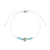 "Give Back" Wax Cord Frosted Bead/Metal Turtle Anklet