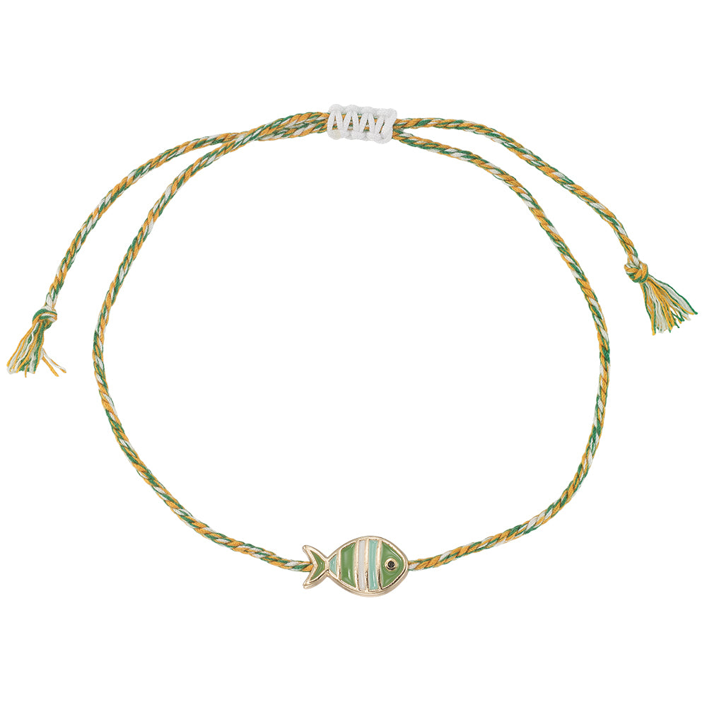 Enamel Striped Fish Anklet