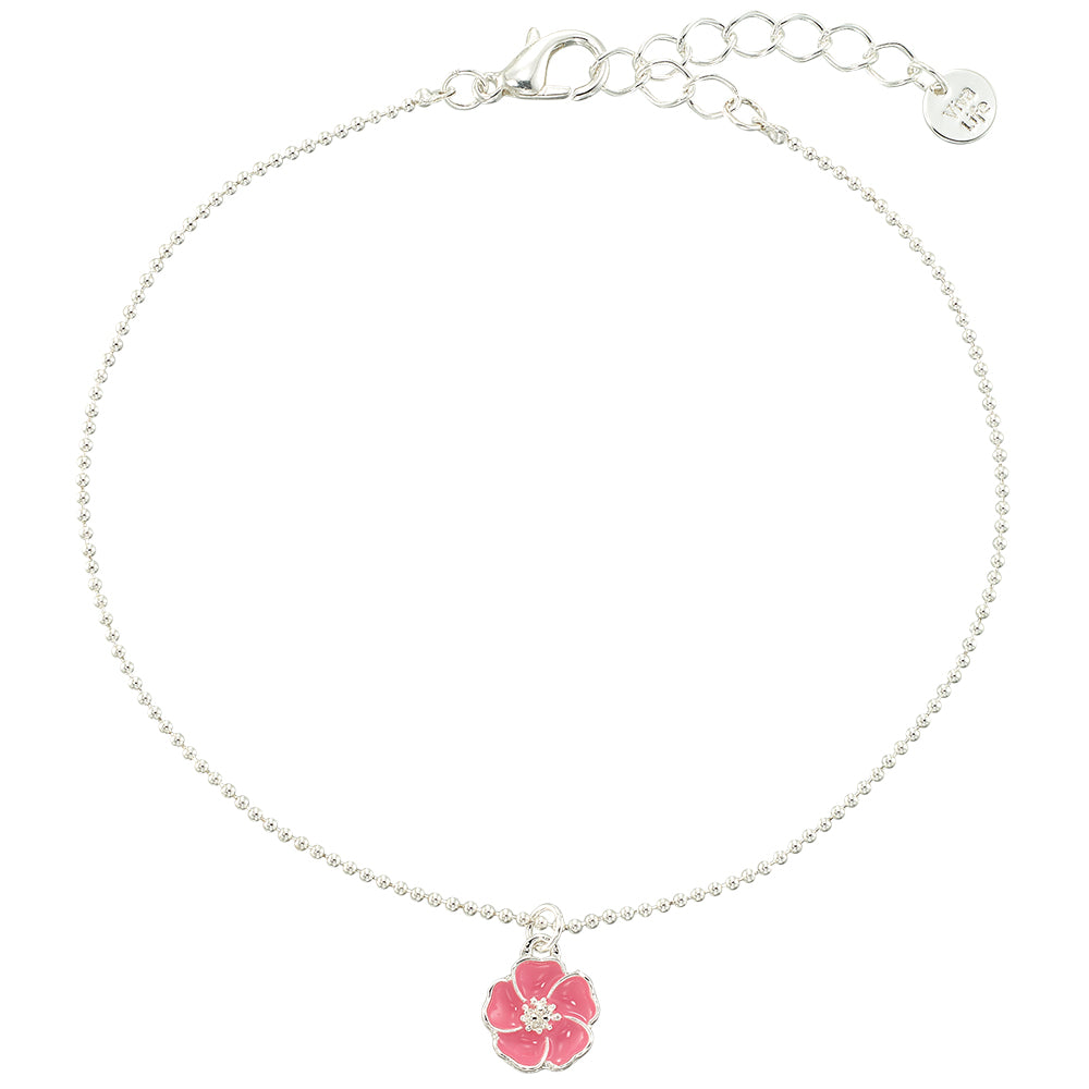 Enamel Flower Anklet