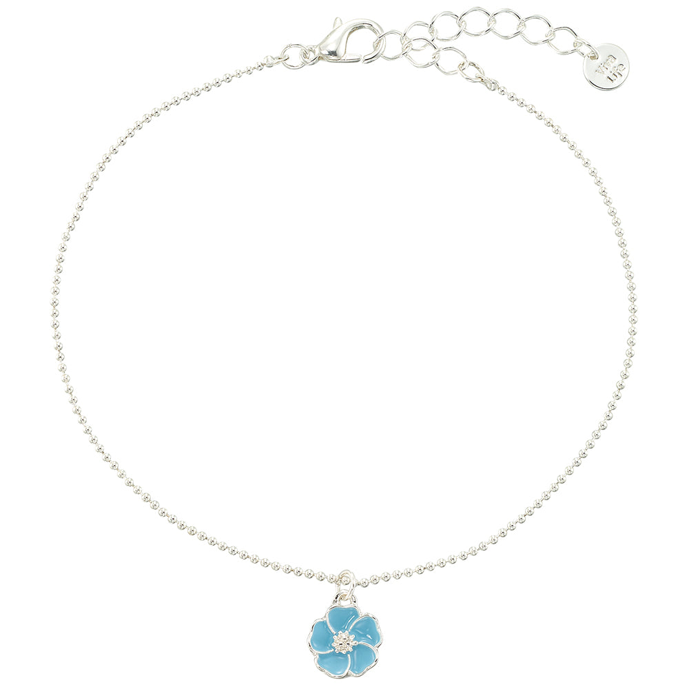 Enamel Flower Anklet