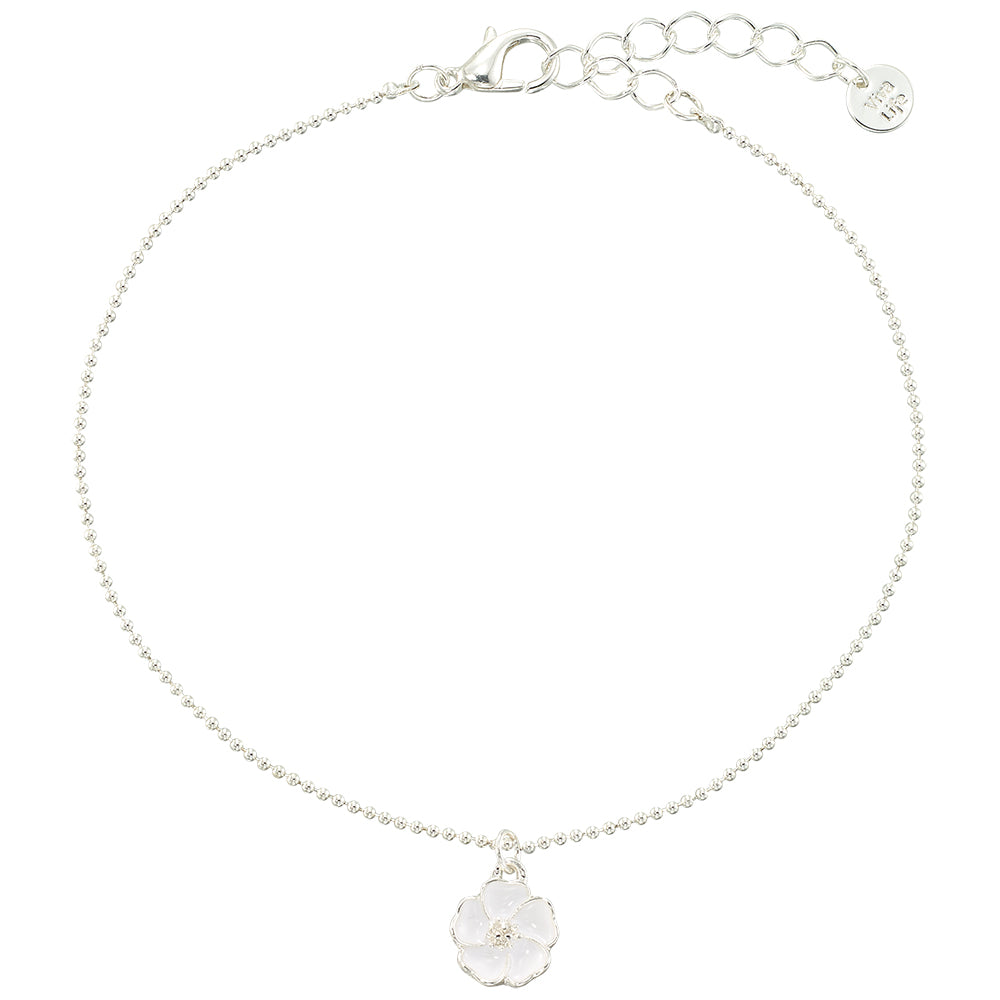 Enamel Flower Anklet