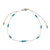 Seed Bead and Faceted Bead Wax Cord Anklet