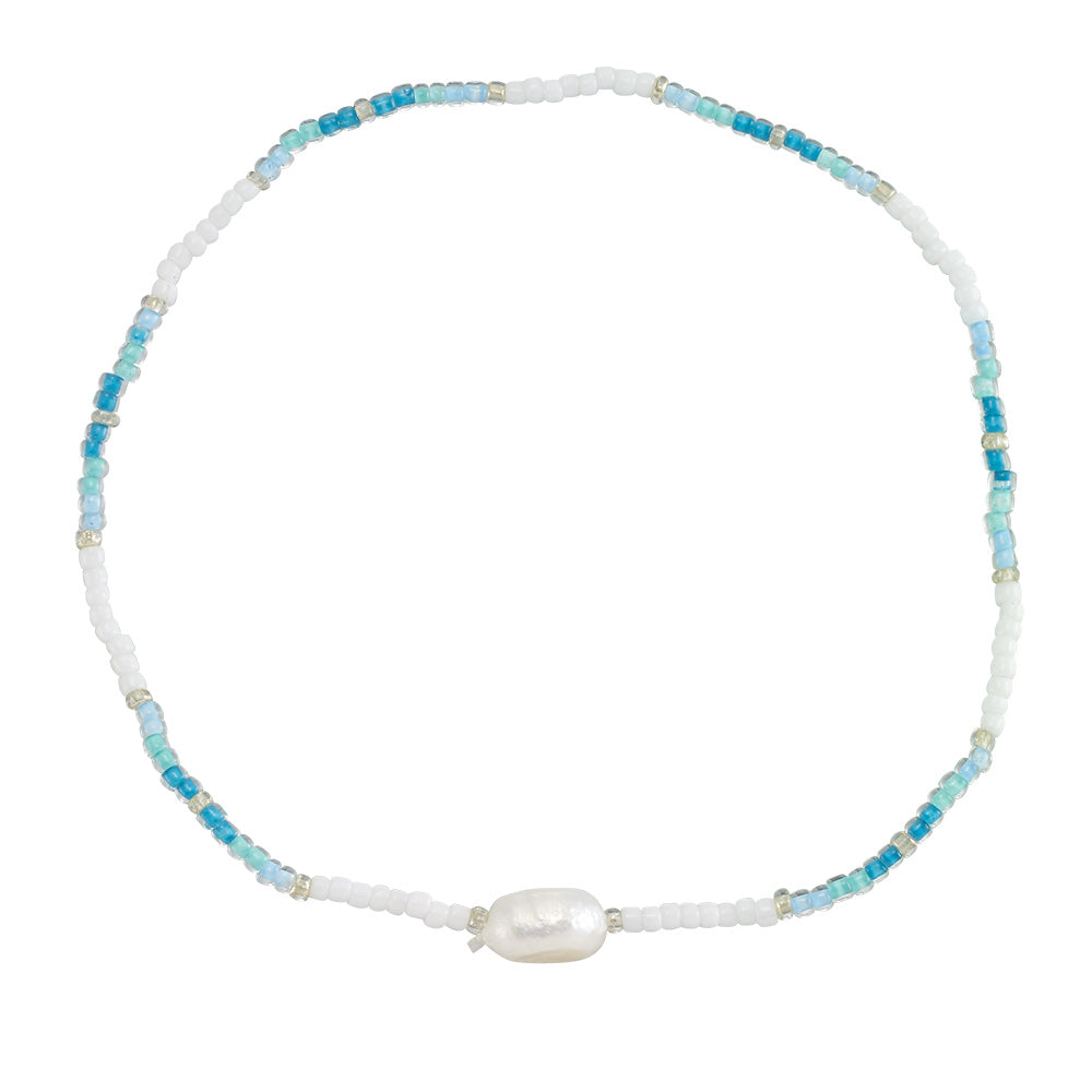 Station Seedbead & Freshwater Pearl Bracelet