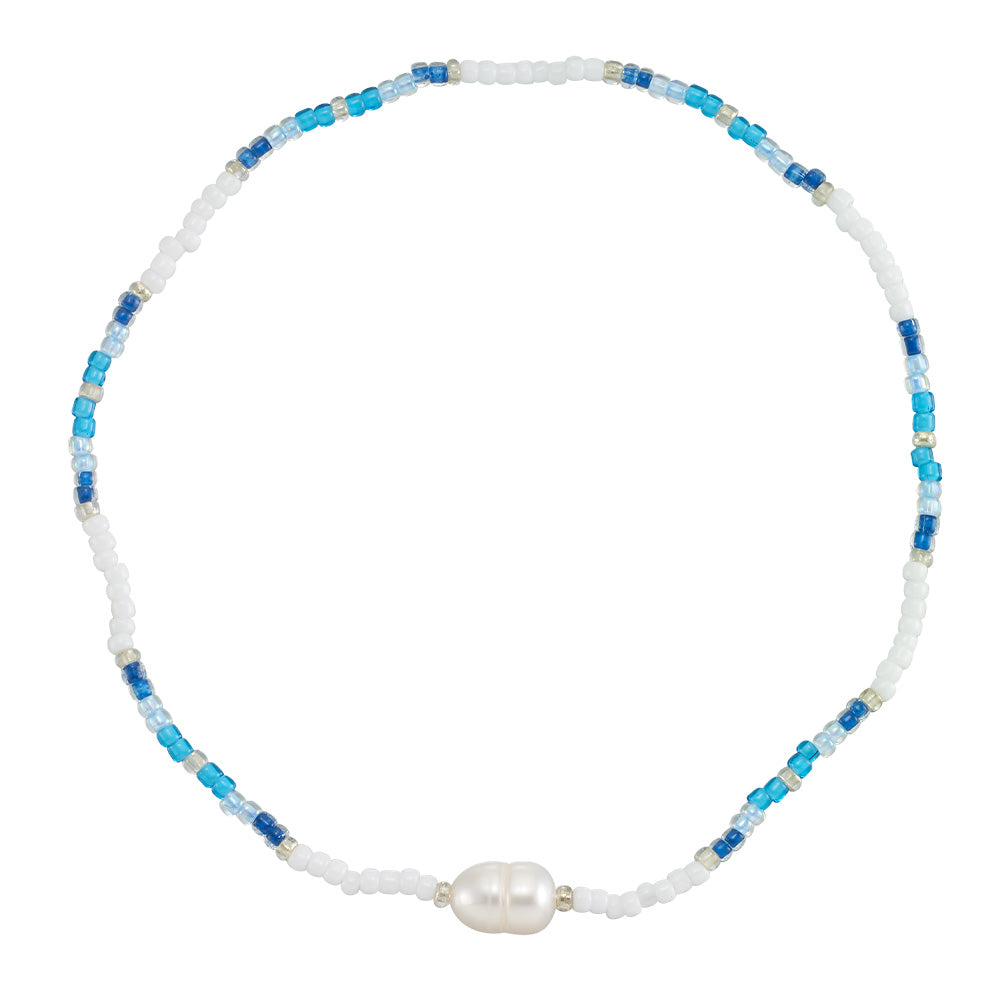 Station Seedbead & Freshwater Pearl Bracelet