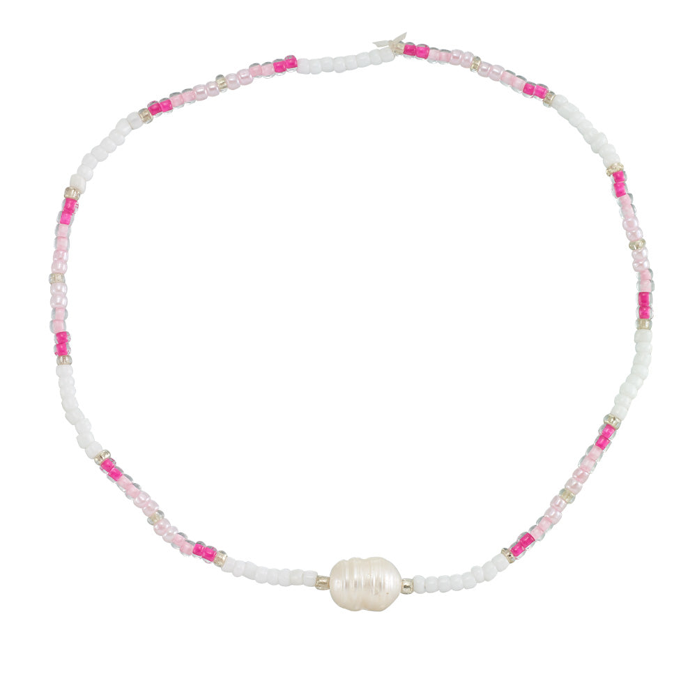 Station Seedbead &amp; Freshwater Pearl Bracelet