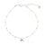 Pave Crystal Dolphin Seedbead Anklet