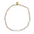 Triple Pearl/Metallic Colored and Crystal Stretch Anklet