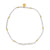 Triple Pearl/Metallic Colored and Crystal Stretch Anklet