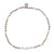 Triple Pearl/Metallic Colored and Crystal Stretch Anklet