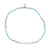 Triple Pearl/Metallic Colored and Crystal Stretch Anklet