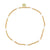 White, Silver, & Gold Metallic Seedbead Anklet