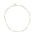 White, Silver, & Gold Metallic Seedbead Anklet