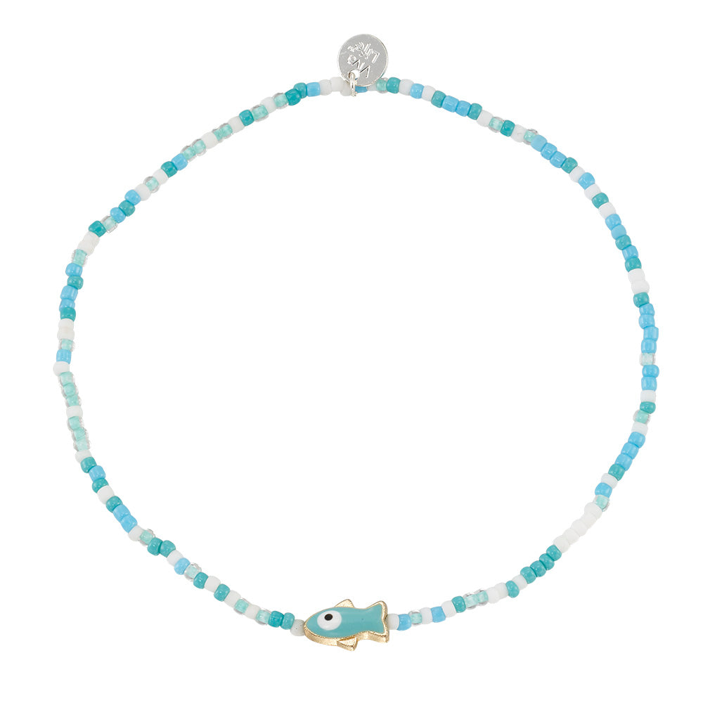 Enamel Sardine Seedbead Anklet