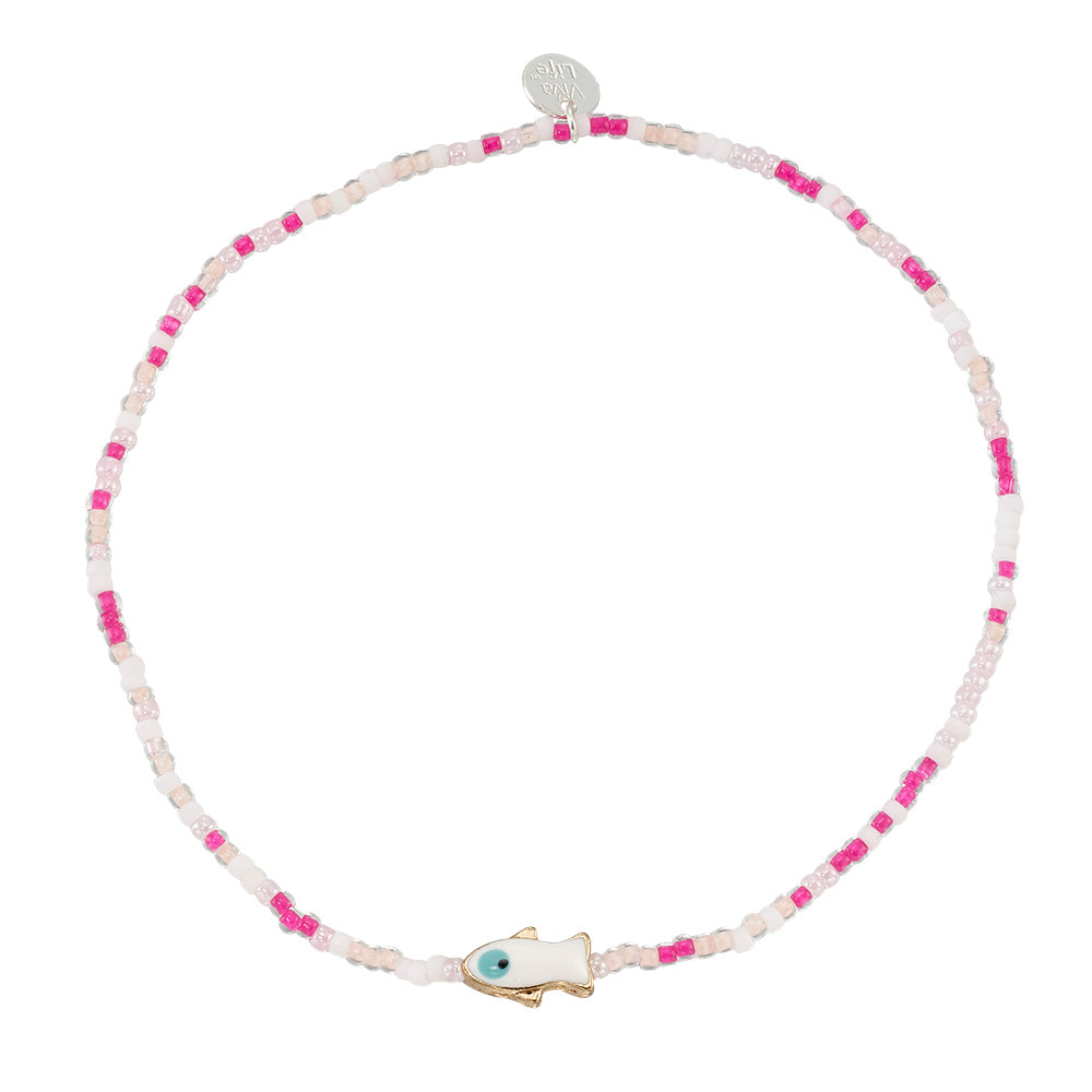 Enamel Sardine Seedbead Anklet