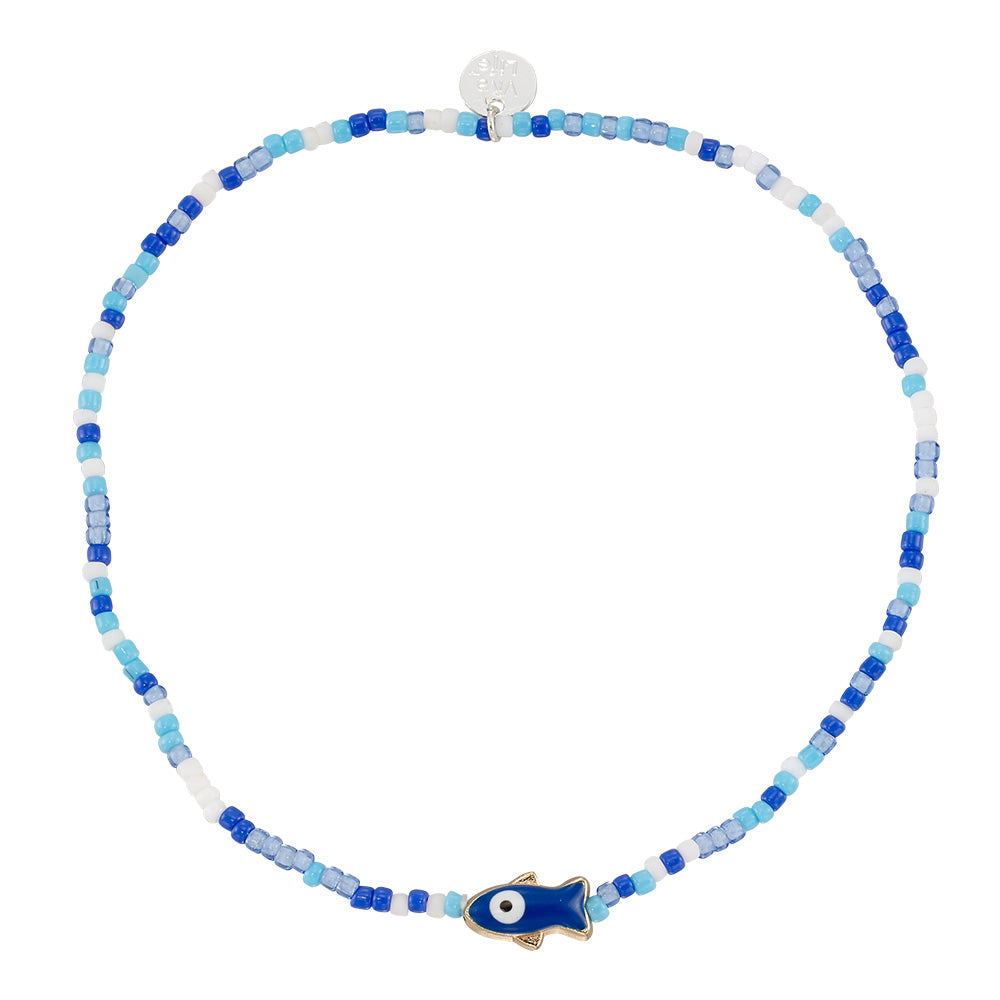 Enamel Sardine Seedbead Anklet