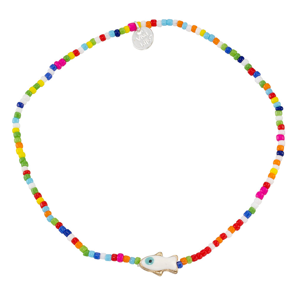 Enamel Sardine Seedbead Anklet