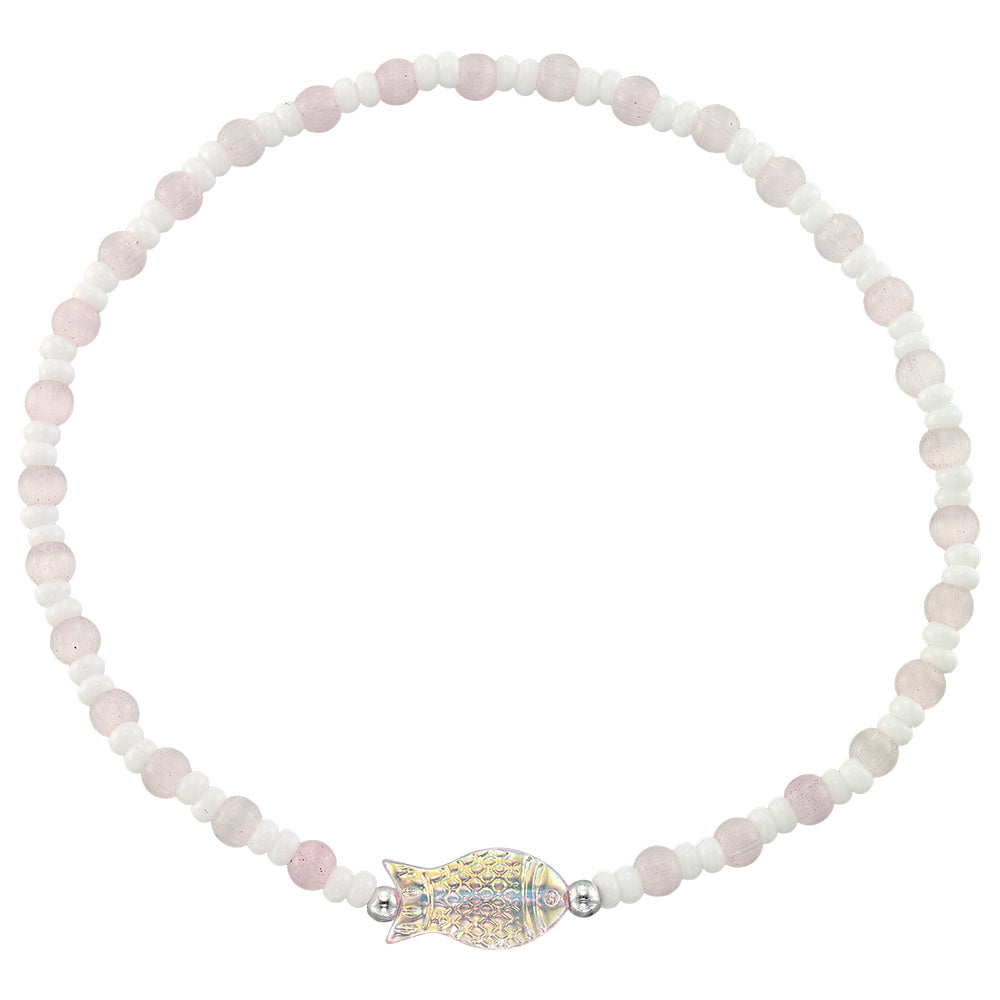 Sparkly Fish Seedbead Stretch Anklet