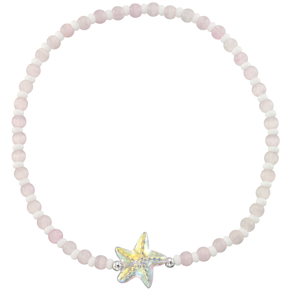 Sparkly Starfish Seedbead Stretch Anklet