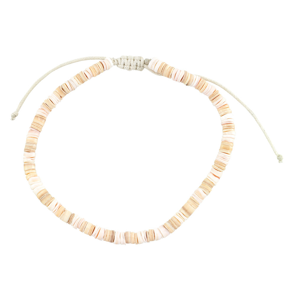 Pink Luano &amp; Melo Shell Anklet