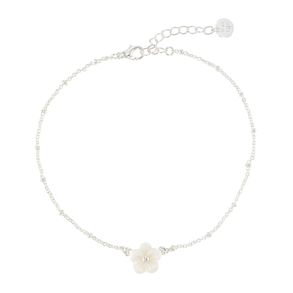 Mother of Pearl Flower Anklet