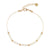Mother of Pearl Station Metal Bead Anklet