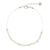 Mother of Pearl Station Metal Bead Anklet