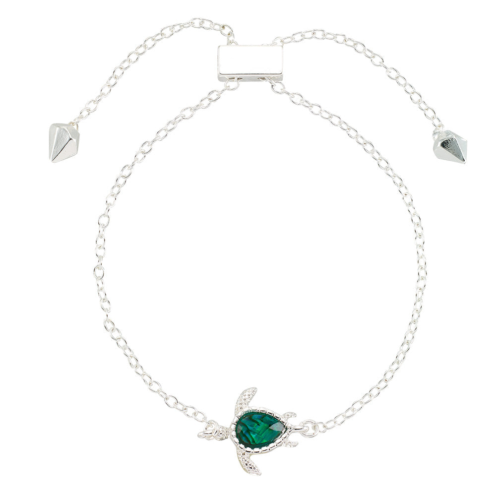 Silver Abalone Turtle Bracelet