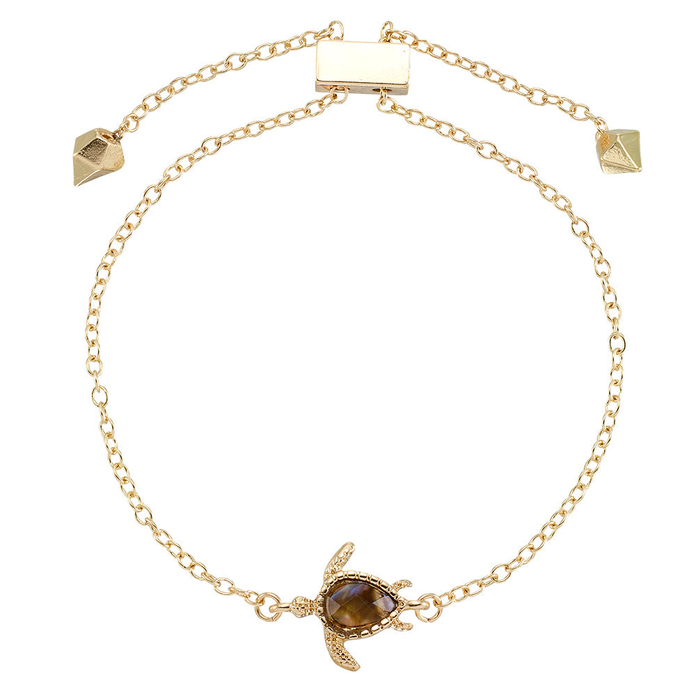 Gold Abalone Turtle Bracelet