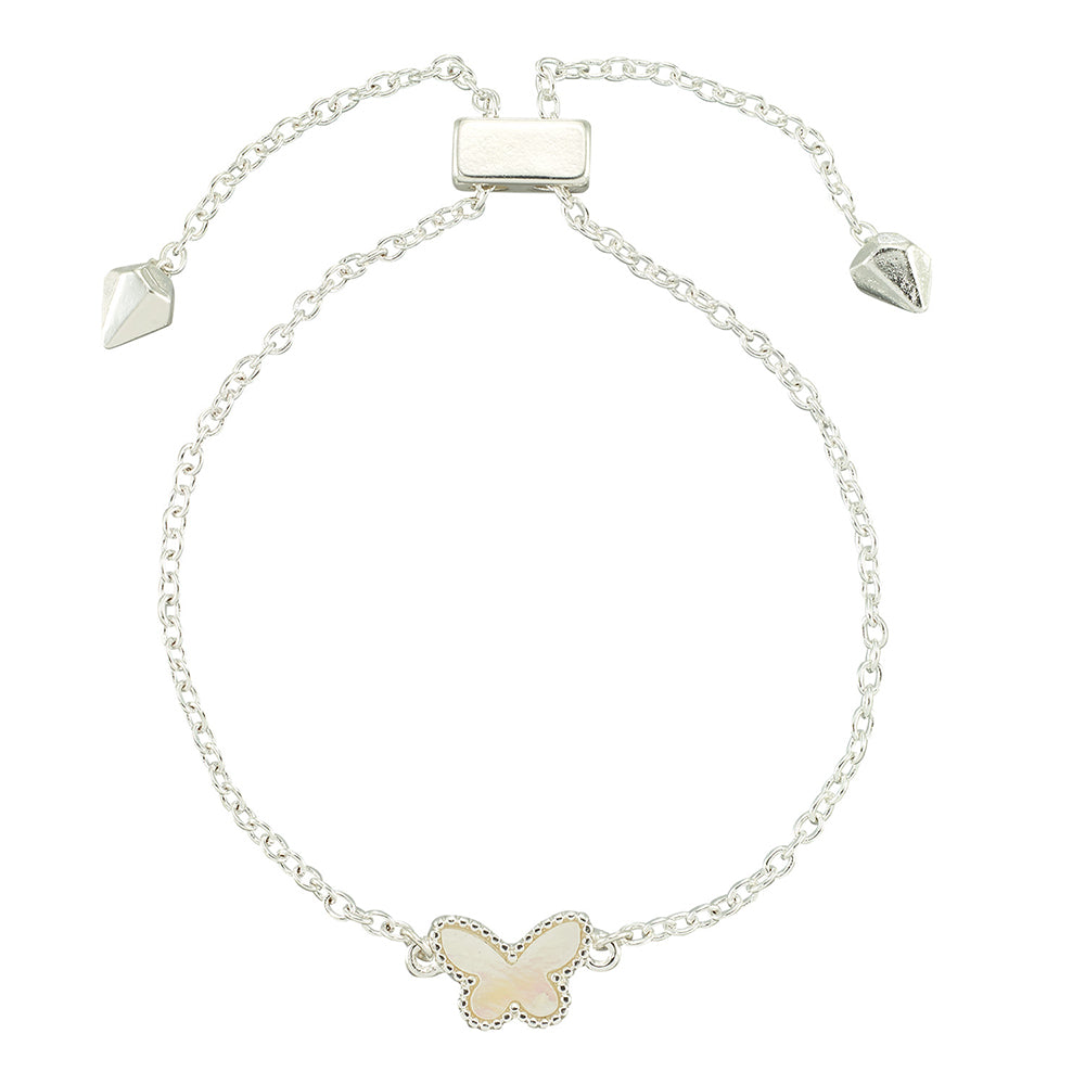 Mother of Pearl Adjustable Butterfly Bracelet