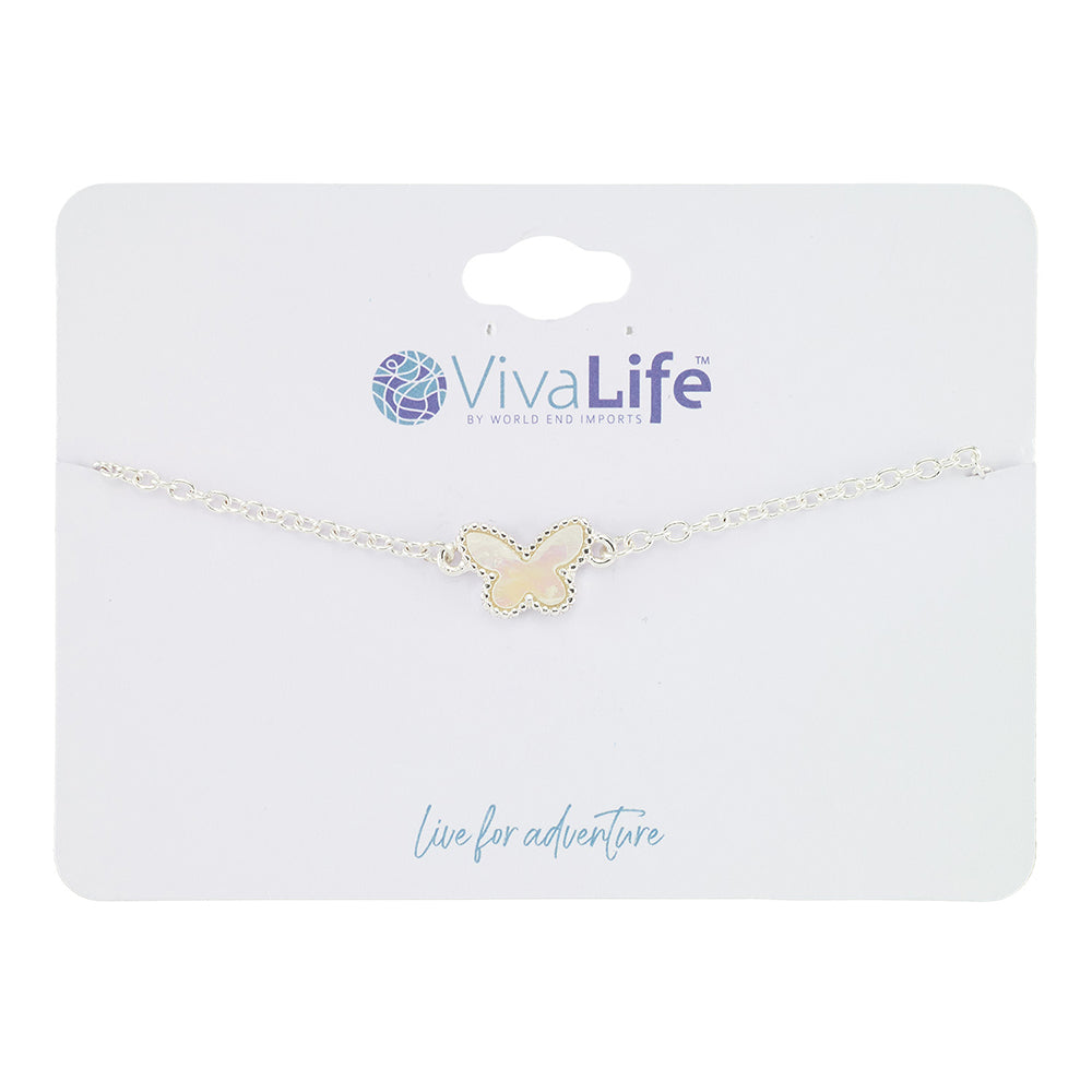 Mother of Pearl Adjustable Butterfly Bracelet