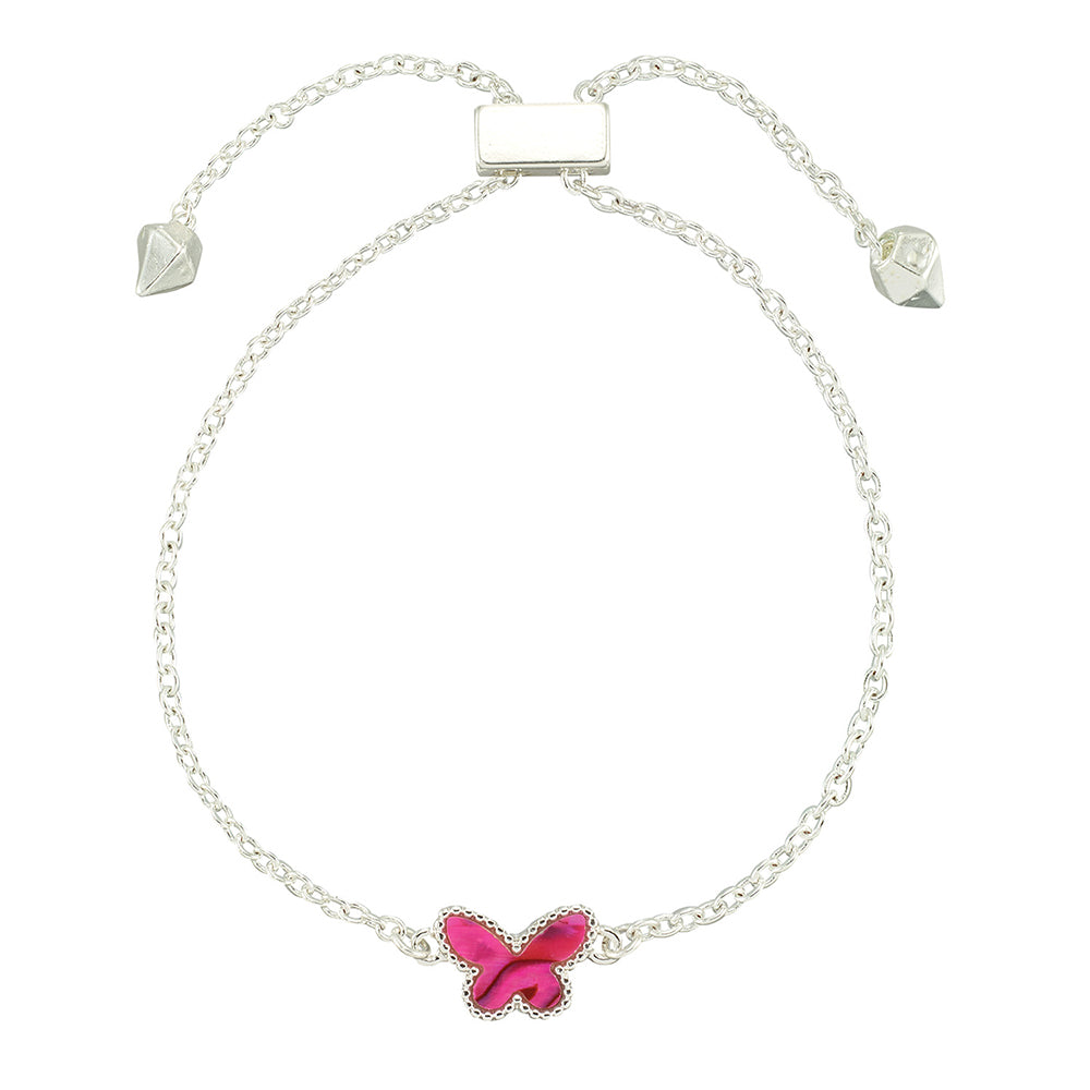 Abalone Butterfly Adjustable Bracelet