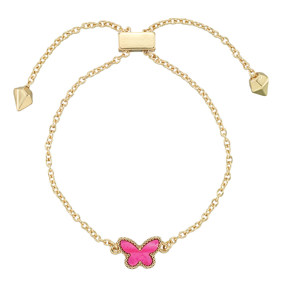 Abalone Butterfly Adjustable Bracelet