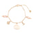 Anchor/Compass/Shell Charm Bracelet