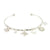 Crystal Clover Charm Bangle Bracelet