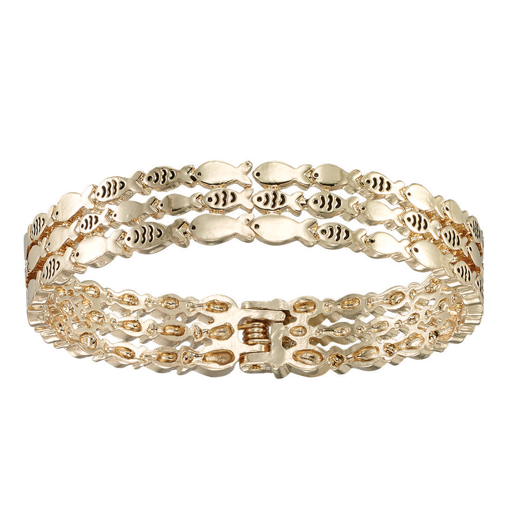 Multi Sardine Hinge Cuff Bracelet