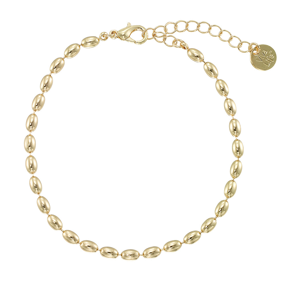 Metal Rice Bead Bracelet