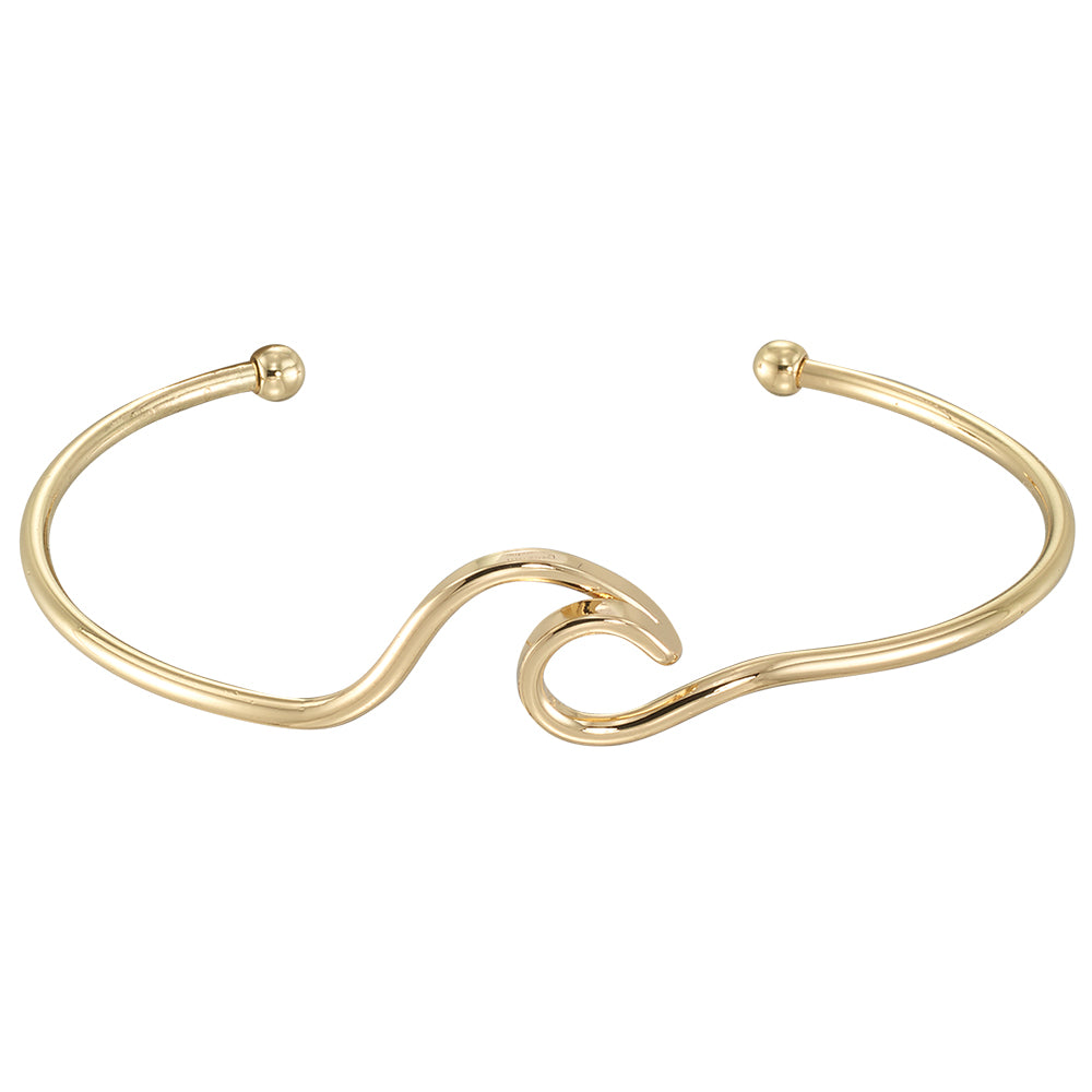 Gold Wave Cuff Bracelet