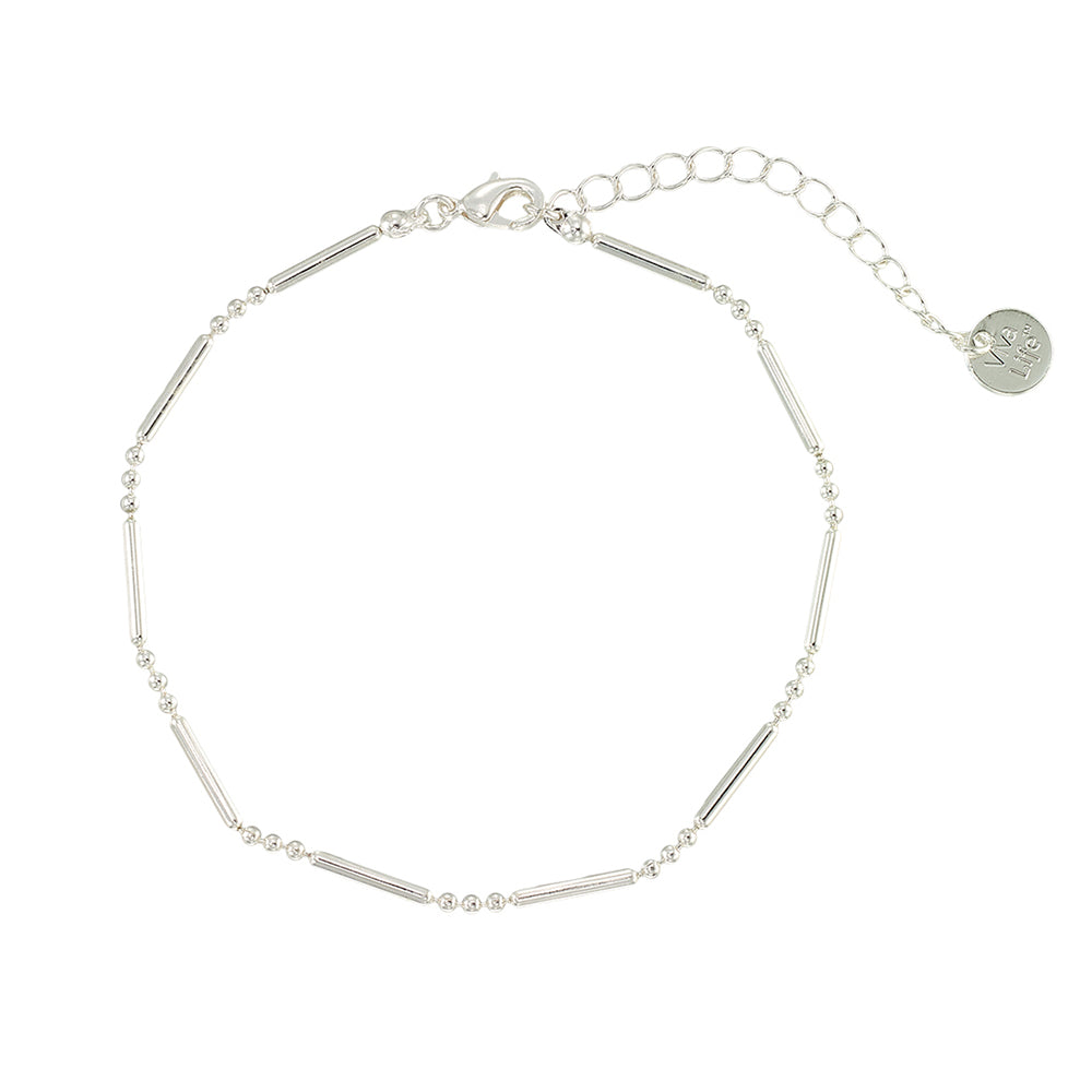 Metal Tube Bead Chain Bracelet